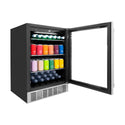 ZLINE 24 in. Monument 154 Can Beverage Fridge in Stainless Steel, Open Box-Great Condition