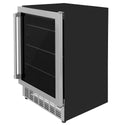 ZLINE 24 in. Monument 154 Can Beverage Fridge in Stainless Steel, Open Box-Great Condition