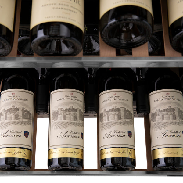 ZLINE 24 in. Monument Dual Zone 44 Bottle Wine Cooler with Wood Shelves in Stainless Steel, Open Box-Great Condition