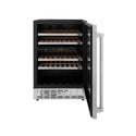 ZLINE 24 in. Monument Dual Zone 44 Bottle Wine Cooler with Wood Shelves in Stainless Steel, Open Box-Great Condition