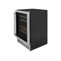ZLINE 24 in. Monument Dual Zone 44 Bottle Wine Cooler with Wood Shelves in Stainless Steel, Open Box-Great Condition
