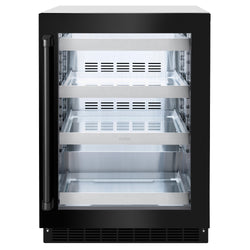 ZLINE 24 in. Touchstone 151 Can Beverage Fridge With Black Stainless Steel Glass Door (RBSO-BS-24)