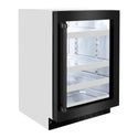 ZLINE 24 in. Touchstone 151 Can Beverage Fridge With Black Stainless Steel Glass Door (RBSO-BS-24)