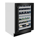 ZLINE 24 in. Touchstone Dual Zone 44 Bottle Wine Cooler With Black Stainless Steel Glass Door (RWDO-BS-24)