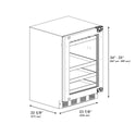 ZLINE 24 in. Touchstone 151 Can Beverage Fridge With Panel Ready Glass Door (RBSPO-24)