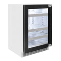 ZLINE 24 in. Touchstone 151 Can Beverage Fridge with Panel Ready Glass Door, Open Box-Great Condition