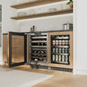 ZLINE 24 in. Touchstone 151 Can Beverage Fridge with Panel Ready Glass Door, Open Box-Great Condition