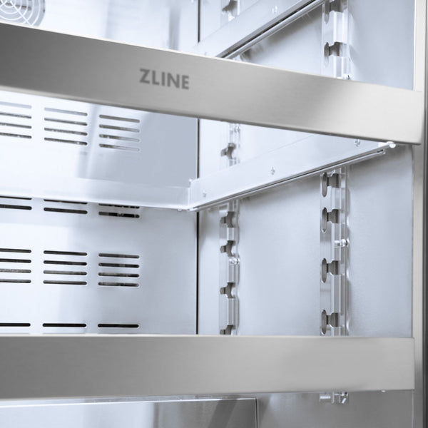 ZLINE 24 in. Touchstone 151 Can Beverage Fridge with Stainless Steel Glass Door, Open Box-Good Condition