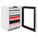 ZLINE 24 in. Touchstone 151 Can Beverage Fridge with Stainless Steel Glass Door, Open Box-Great Condition