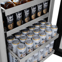 ZLINE 24 in. Touchstone 151 Can Beverage Fridge with Solid Stainless Steel Door, Open Box-Great Condition