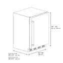 ZLINE 24 in. Touchstone 151 Can Beverage Fridge with Solid Stainless Steel Door, Open Box-Great Condition