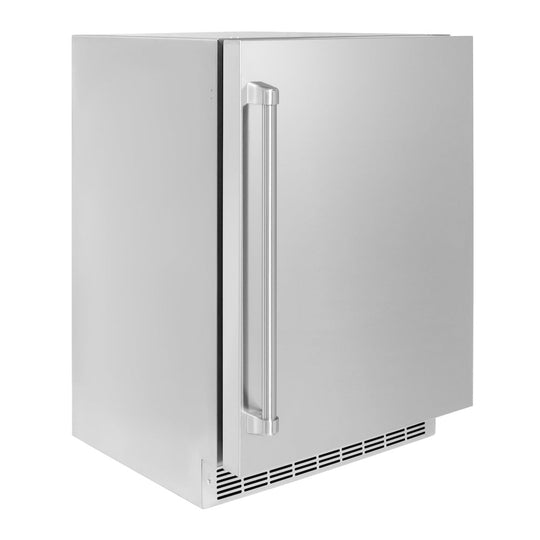 ZLINE 24 in. Touchstone 151 Can Beverage Fridge with Solid Stainless Steel Door, Open Box-Good Condition