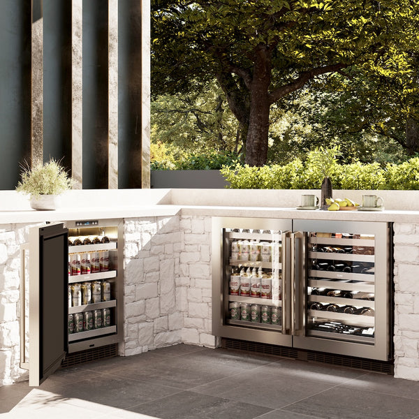 ZLINE 24 in. Touchstone Dual Zone 44 Bottle Wine Cooler with Stainless Steel Glass Door, Open Box-Good Condition