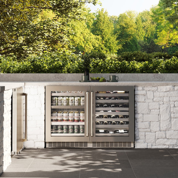 ZLINE 24 in. Touchstone Dual Zone 44 Bottle Wine Cooler with Stainless Steel Glass Door, Open Box-Good Condition