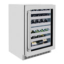 ZLINE 24 in. Touchstone Dual Zone 44 Bottle Wine Cooler With Stainless Steel Glass Door (RWDO-GS-24)