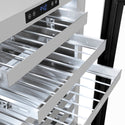 ZLINE 24 in. Touchstone Dual Zone 44 Bottle Wine Cooler with Stainless Steel Glass Door, Open Box-Great Condition