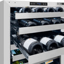 ZLINE 24 in. Touchstone Dual Zone 44 Bottle Wine Cooler with Stainless Steel Glass Door, Open Box-Great Condition