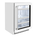 ZLINE 24 in. Touchstone 151 Can Beverage Fridge With White Matte Glass Door (RBSO-WM-24)