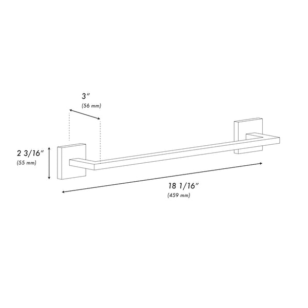 ZLINE Rubicon 18 in. Towel Rail in Champagne Bronze (RBCN1-TR18-CB)