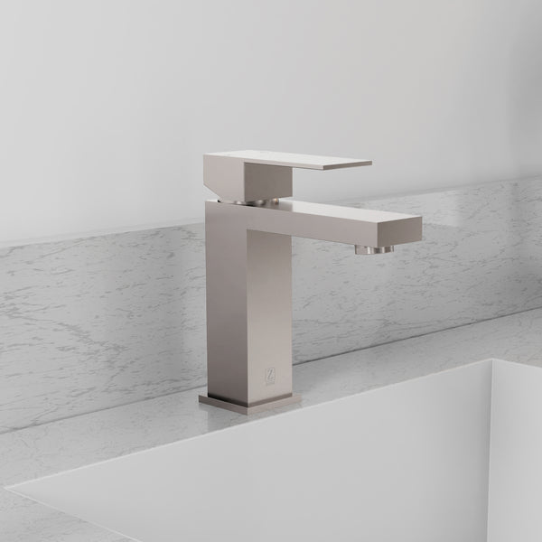 ZLINE Rubicon Modern Single Handle Bath Faucet in Brushed Nickel (RBCN2-BF-BN)