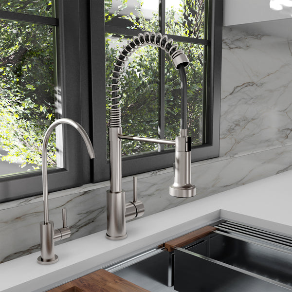 ZLINE Rubicon Single Handle Drink Faucet in Brushed Nickel (RBCN1-FBV-BN)