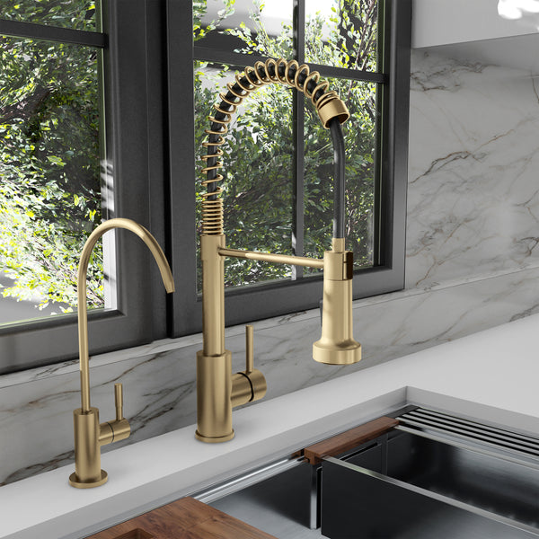 ZLINE Rubicon Single Handle Drink Faucet in Champagne Bronze (RBCN1-FBV-CB)