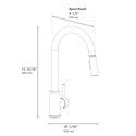 ZLINE Rubicon Pull Down Single Handle Kitchen Faucet in Champagne Bronze (RBCN1-KF-CB)