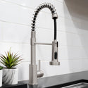 ZLINE Rubicon Pull Down Spring Spray Wand Kitchen Faucet in Brushed Nickel (RBCN2-KF-BN)