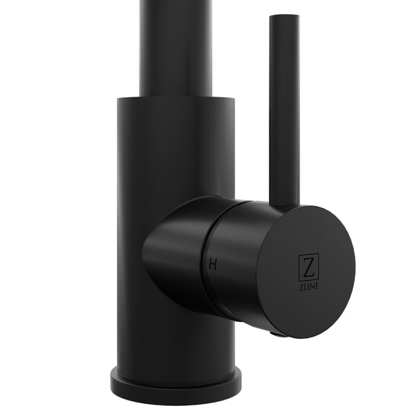 ZLINE Rubicon Pull Down Spring Spray Wand Kitchen Faucet in Matte Black (RBCN2-KF-MB)