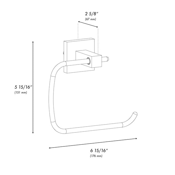 ZLINE Rubicon Towel Ring in Brushed Nickel (RBCN1-TRNG-BN)