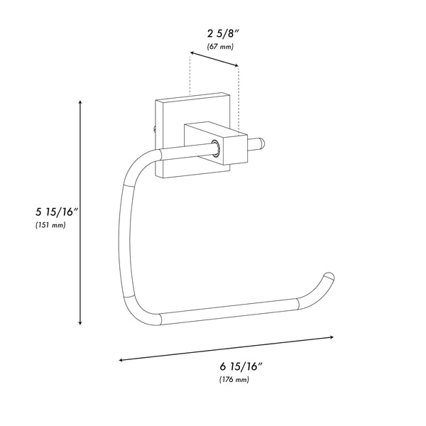 ZLINE Rubicon Towel Ring in Matte Black (RBCN1-TRNG-MB)
