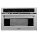ZLINE 30 in. 1.6 cu ft. Built-in Convection Microwave Oven in Satin Stainless Steel with Speed and Sensor Cooking, Open Box-Good Condition