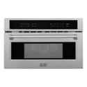 ZLINE 30 in. 1.6 cu ft. Built-in Convection Microwave Oven in Satin Stainless Steel with Speed and Sensor Cooking, Open Box-Good Condition