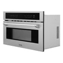 ZLINE 30 in. 1.6 cu ft. Built-in Convection Microwave Oven in Satin Stainless Steel with Speed and Sensor Cooking, Open Box-Good Condition