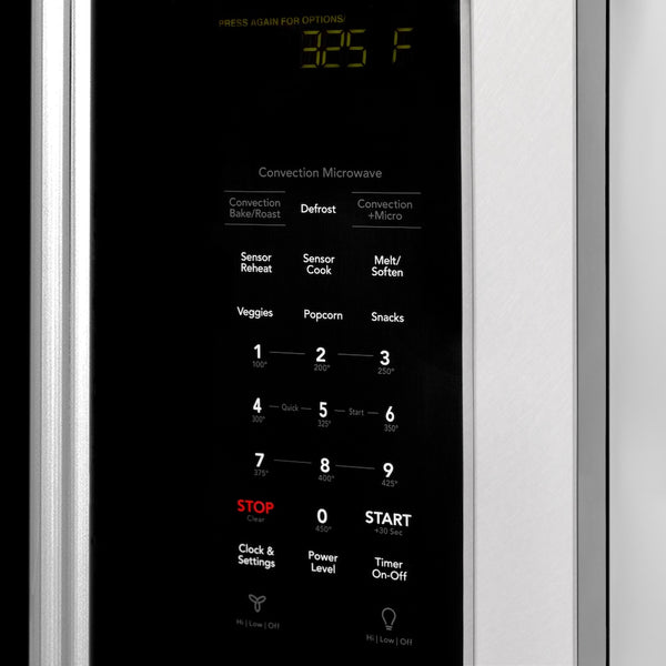 ZLINE 30 in. 1.5 cu. ft. Over-The-Range Convection Microwave Oven in Satin Stainless Steel with Traditional Handle and Sensor Cooking, Open Box-Great Condition