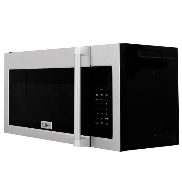 ZLINE 30 in. 1.5 cu. ft. Over-The-Range Convection Microwave Oven in Satin Stainless Steel with Traditional Handle and Sensor Cooking, Open Box-Great Condition