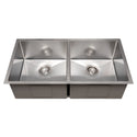 ZLINE 36 in. Anton Undermount Double Bowl Satin Stainless Steel Kitchen Sink with Bottom Grid (SR50D-36S)
