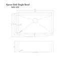 ZLINE 33 in. Vail Farmhouse Apron Mount Single Bowl Satin Stainless Steel Kitchen Sink with Bottom Grid (SAS-33S)
