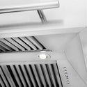 ZLINE 36" Fingerprint Resistant Stainless Steel Range Hood with Black Matte Shell (8654SNX-BLM-36)