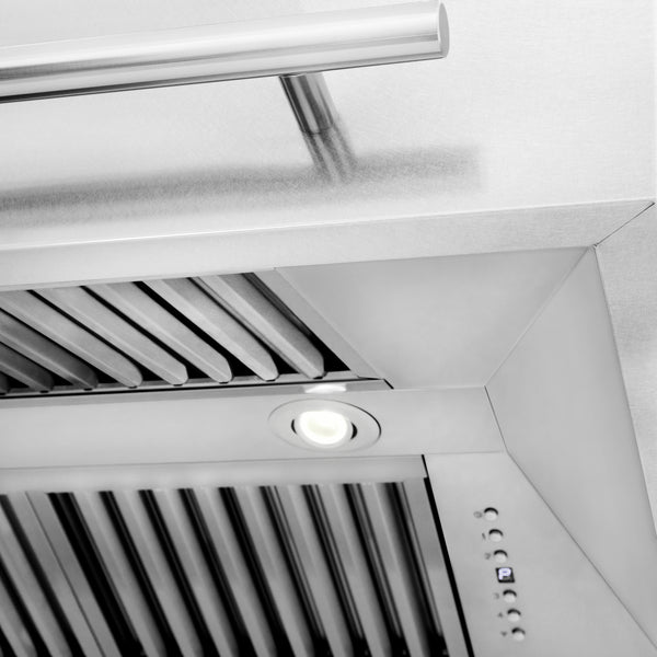 ZLINE 36" Fingerprint Resistant Stainless Steel Range Hood with Black Matte Shell (8654SNX-BLM-36)