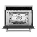 ZLINE 24 in. 1.6 cu ft. Built-in Convection Microwave Oven in Satin Stainless Steel with Speed and Sensor Cooking, Open Box-Great Condition