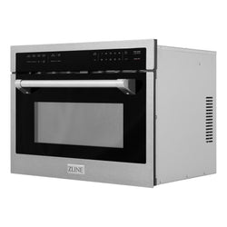 ZLINE 24 in. 1.6 cu ft. Built-in Convection Microwave Oven in Satin Stainless Steel with Speed and Sensor Cooking (MWO-24-SS)