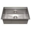 ZLINE 27 in. Garmisch Undermount Single Bowl Satin Stainless Steel Kitchen Sink with Bottom Grid and Accessories (SLS-27S)
