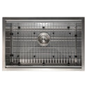 ZLINE 27 in. Garmisch Undermount Single Bowl Satin Stainless Steel Kitchen Sink with Bottom Grid and Accessories (SLS-27S)