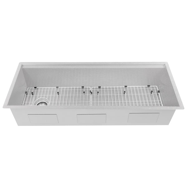 ZLINE 45 in. Garmisch Undermount Single Bowl Satin Stainless Steel Kitchen Sink with Bottom Grid and Accessories (SLS-45S)