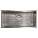ZLINE 36 in. Meribel Undermount Single Bowl Satin Stainless Steel Kitchen Sink with Bottom Grid (SRS-36S)