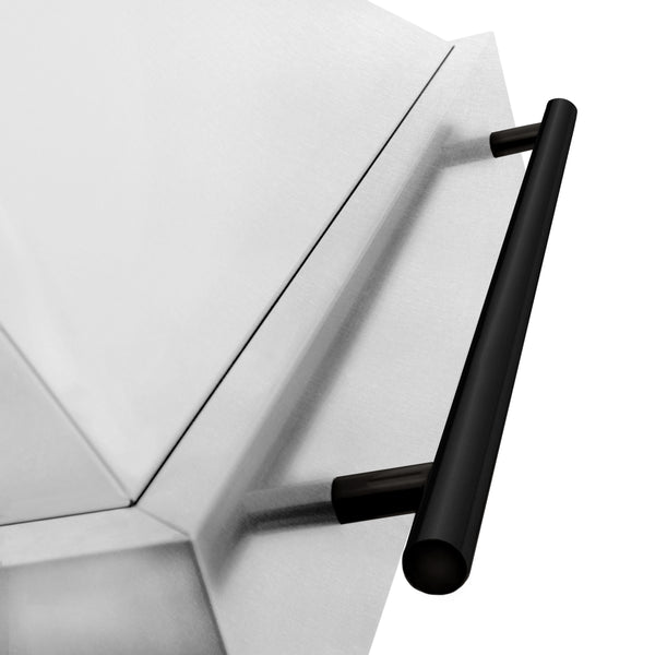ZLINE Autograph Edition 48" Fingerprint Resistant Stainless Steel Range Hood with Matte Black Handle (8654SNZ-48-MB)
