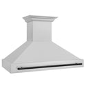 ZLINE Autograph Edition 48" Fingerprint Resistant Stainless Steel Range Hood with Matte Black Handle (8654SNZ-48-MB)