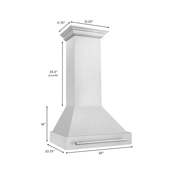 ZLINE 30" Fingerprint Resistant Stainless Steel Range Hood (8654SNX-30)