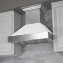 30" Ducted Fingerprint Resistant Stainless Steel Range Hood with White Matte Shell (8654WM-30)